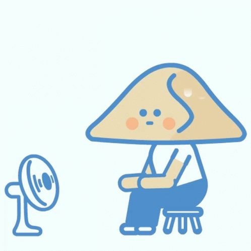 an image of a blue mushroom lamp sitting on a table