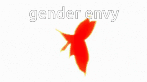 blue bird with the word gender envy in the bottom corner