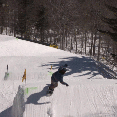 someone on a snowboard riding the slope