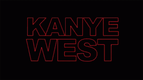the name kaaniye west on a black background