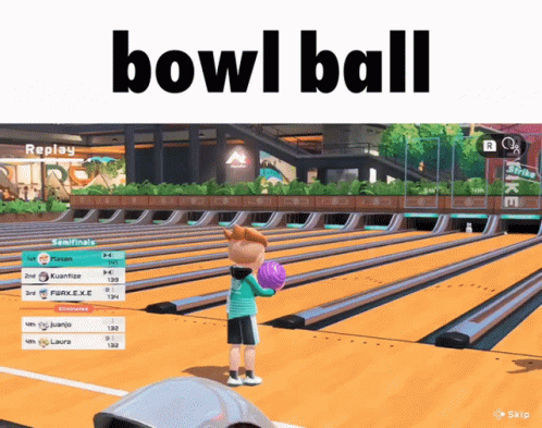 an image of a bowl ball game being played