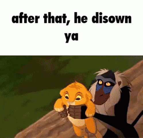 an animated monkey and an eeoh are seen with the caption saying after that, he drown ya