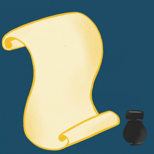 a computer graphic of an blue paper roll and a vase