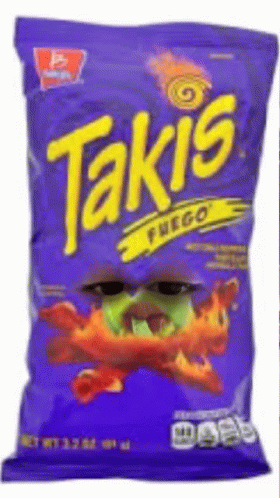 two bags of takis sit next to each other
