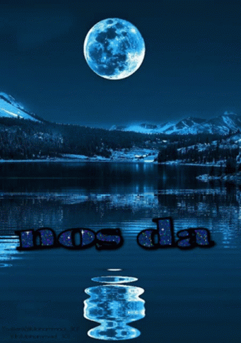 a picture with the moon on top, reflecting on water