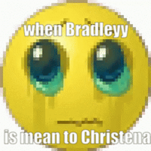 an illustration of an emote with a message about the message, when dley is mean to christiana