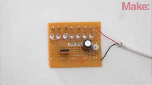 an electronic circuit with capacitors connected