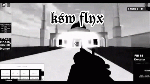 a game screen with a gun and text on it