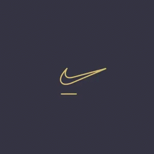 a nike logo is seen on a black background