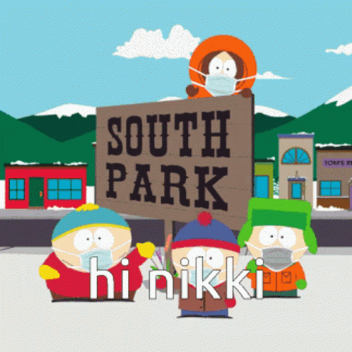 an image of a cartoon sign that says south park