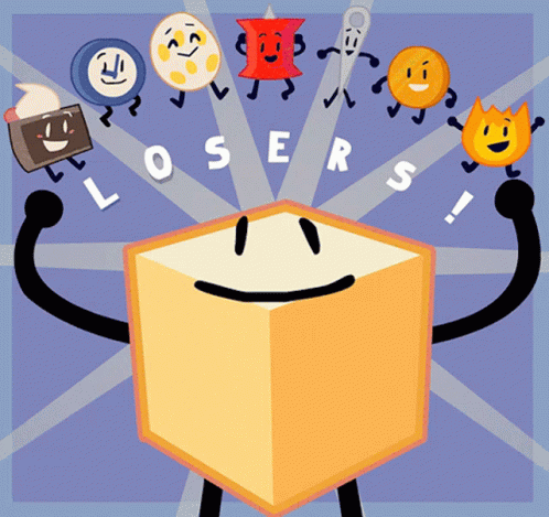 an image of the word'losers'being put into a cube