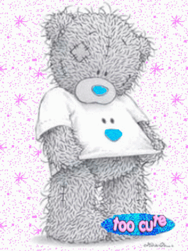 a drawing of a teddy bear holding an egg