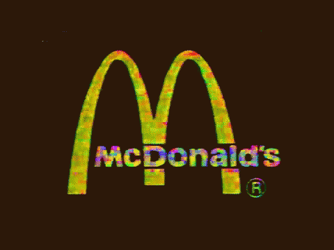 neon advertit of two storches for mcdonald's restaurant