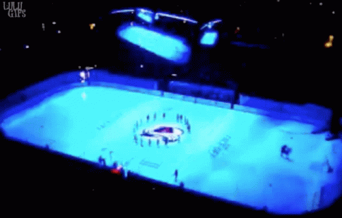 a game is being played on the ice