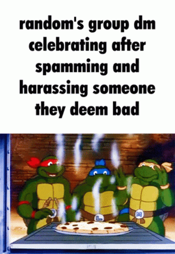 there are three teenage turtles at a party