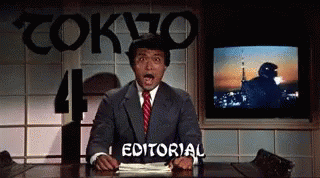 man appearing in an old television program that says editorial