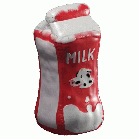 this inflatable jug was designed to look like a cow