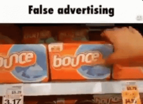 two boxes of bounce are stacked on a shelf