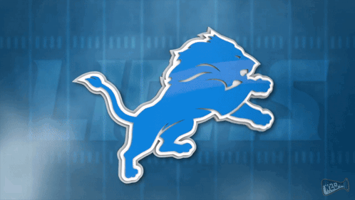 the detroit lions logo is shown on the wall