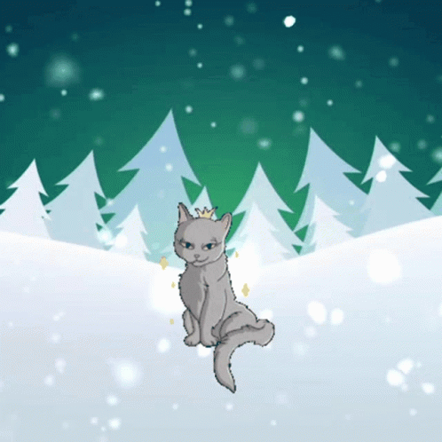 a picture of a cat playing with a snow ball