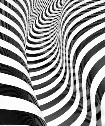 a distorted background with black and white lines