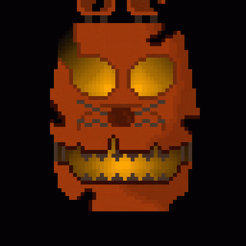 the pixel art style is very unique and it looks like an evil looking face
