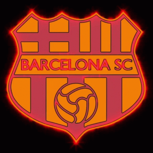 the barcelona sc emblem on a black background