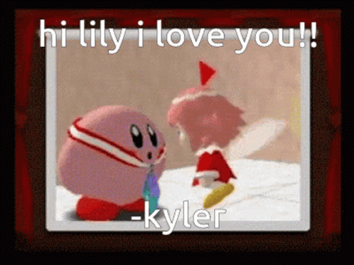 an animated cartoon image with a text that says, hiffy i love you - tyler