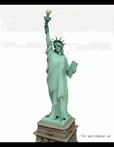 a statue of liberty that is made of metal