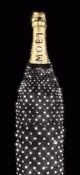 a bottle that is in the dark with lights on it