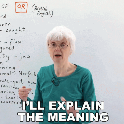 an old woman in glasses is standing near a whiteboard with writing