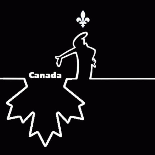 canadian food advertising logo on black background