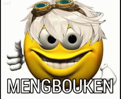 a picture of an emotiction with a message that reads, merugoken