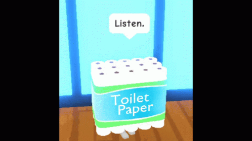 a cartoon picture of a toilet with a paper on the front