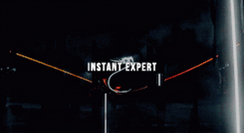 a black po shows the sign that says instant expert
