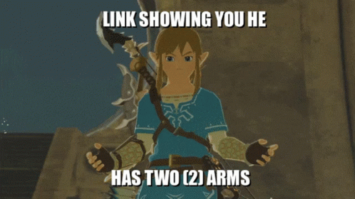 a cartoon avatar that has a sword in his hand