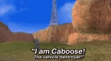 a poster is showing the words, i am caroose, and it looks like two people stand on a hill