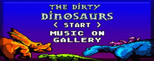 the dirty dinosaurs - title screen