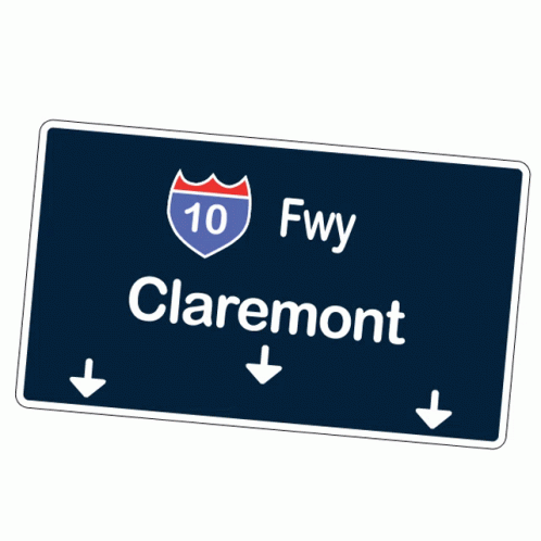 a street sign pointing towards town and claremont