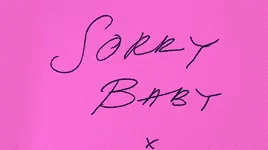a pink picture with writing in the middle that says sakyy baby