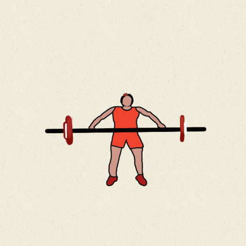 a man lifting two barbells in the air