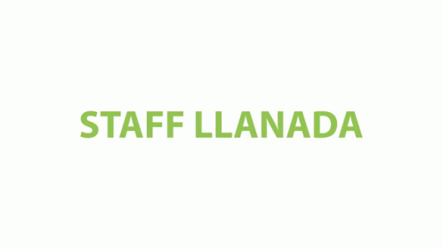 the word staffanada in green and white