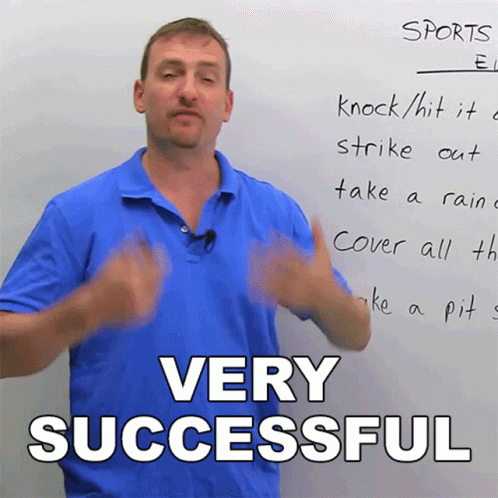 this man is explaining very successful sports ss