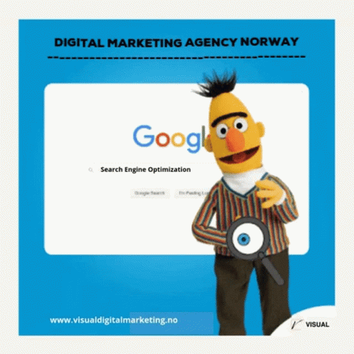 a digital marketing page showing an animated character