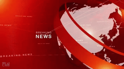 a blue news studio screen has a world map