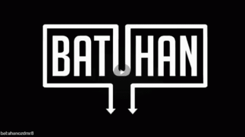 the logo for batman with a black background