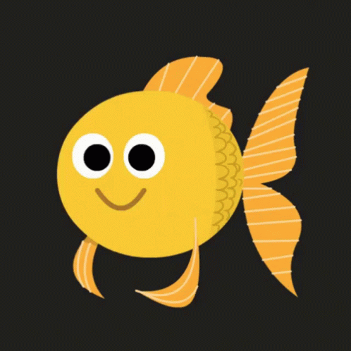 a fish with large eyes and a smile