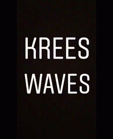 kreees waves in white on black