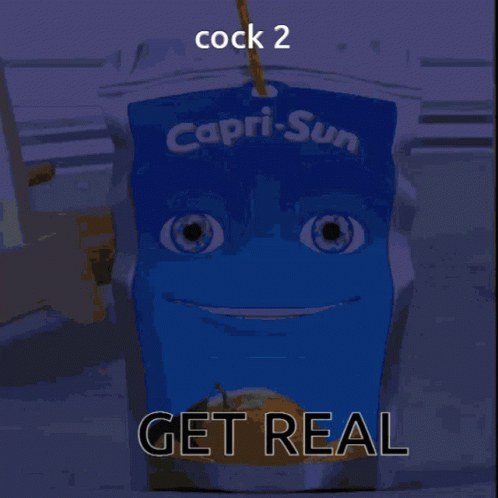 the cartoon image has a drink standing in front of it