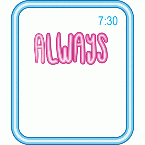 an icon with the word alwayss in a rounded frame